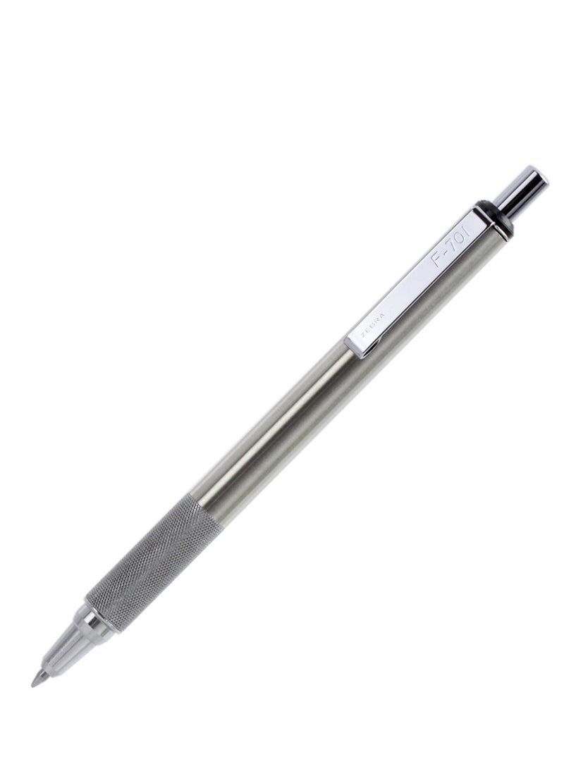Zebra Pen 2 Piece F-701 Ballpoint Pen, 0.7mm Medium Point, Black Ink (Regular Version with PVC Ring) - Image 2