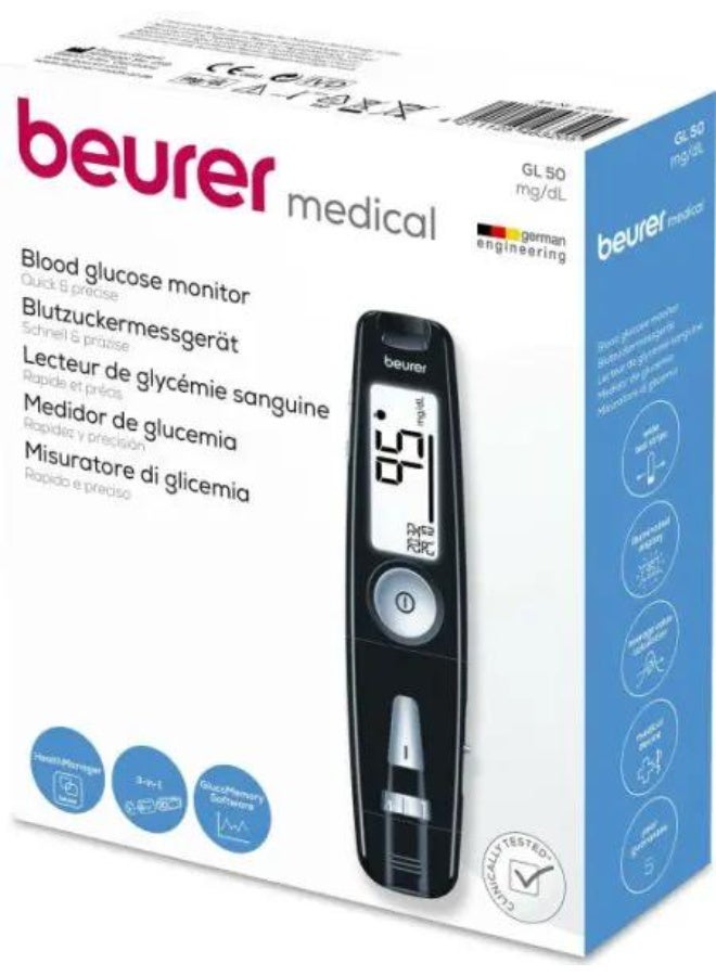 BEURER GL50 GLUCOSE MONITOR  +10STRIPS FREE