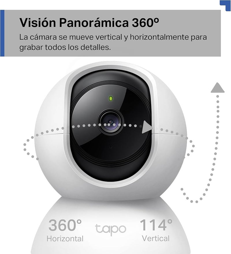 تابو كاميرا مراقبة داخلية بالوايفاي Tapo C200C بدقة 360 درجة ووضوح 1080p وتعرفة الوجوه بالذكاء الاصطناعي - Image 4