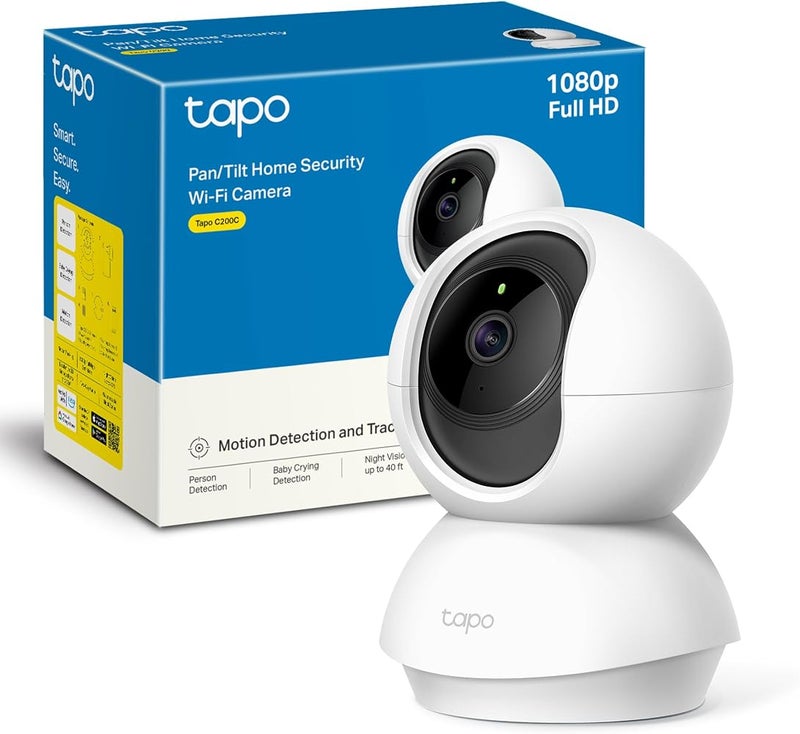 تابو كاميرا مراقبة داخلية بالوايفاي Tapo C200C بدقة 360 درجة ووضوح 1080p وتعرفة الوجوه بالذكاء الاصطناعي - Image 1