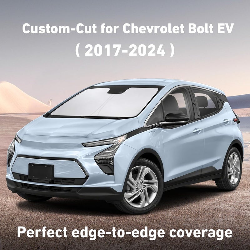 EcoNour Windshield Sunshade for Chevrolet Bolt EV 2017-2022 2023 2024, Sun Visor for Front Windshield & Window Sun Shade Cover, UV Heat Blocker & Protector, Car Accessories - Image 2