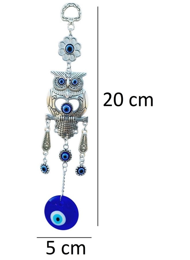 ARTISKRITI Owl Evil Eye Hanging Nazar Battu for Home Entrance Door, Wall Hanging for Good Luck, Protection and Prosperity - Image 5