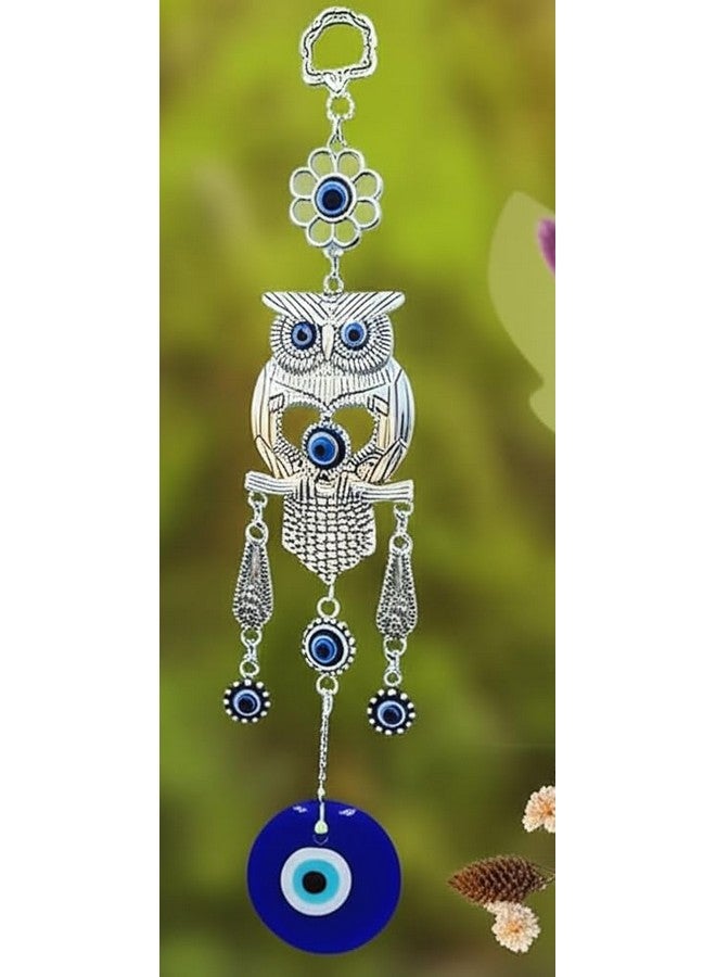 ARTISKRITI Owl Evil Eye Hanging Nazar Battu for Home Entrance Door, Wall Hanging for Good Luck, Protection and Prosperity - Image 4