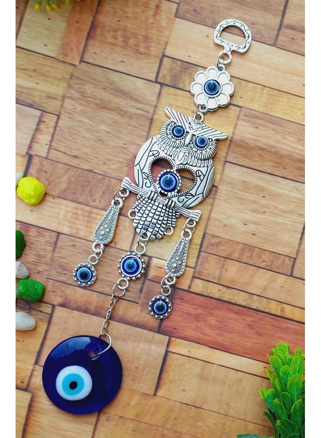 ARTISKRITI Owl Evil Eye Hanging Nazar Battu for Home Entrance Door, Wall Hanging for Good Luck, Protection and Prosperity - Image 3
