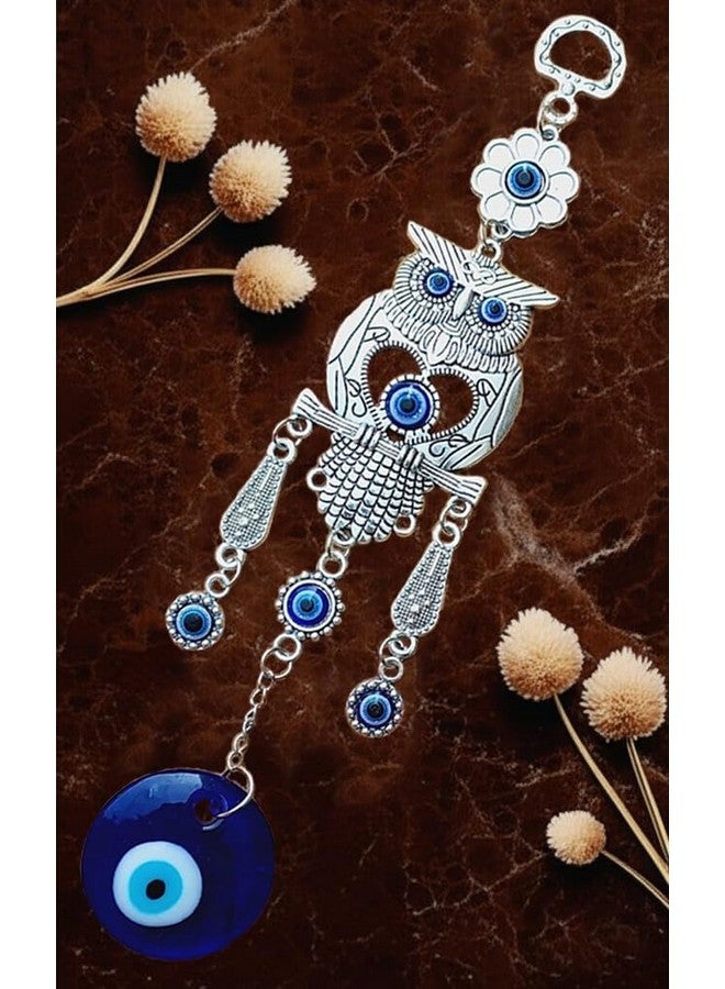 ARTISKRITI Owl Evil Eye Hanging Nazar Battu for Home Entrance Door, Wall Hanging for Good Luck, Protection and Prosperity - Image 2