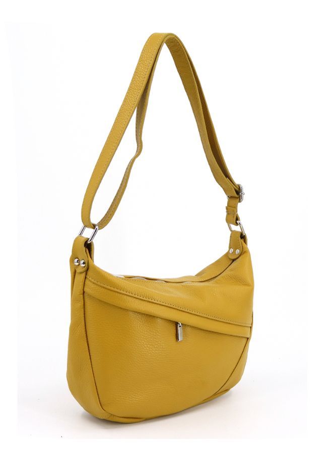 Galitzine Striking and Modern Mustard Cow Leather Women's Handbag - A Timeless Collection that matches your style statement - Image 1