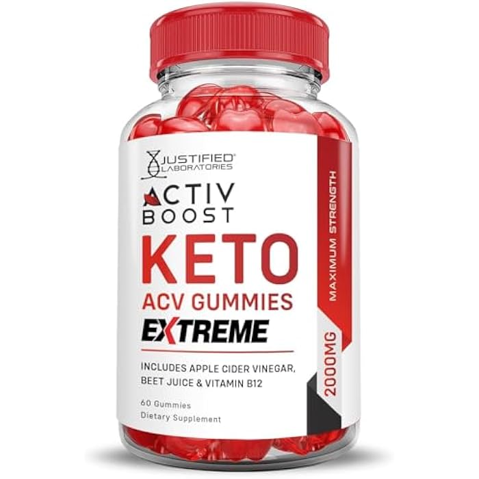 Justified Laboratories Activboost Keto Acv Gummies Extreme 2000MG Active Boost Keto Gummies Apple Cider Vinegar Activ Boost Formulated with Pomegranate Beet Juice Powder B12 Vegan Non GMO 60 Gummys - Image 4