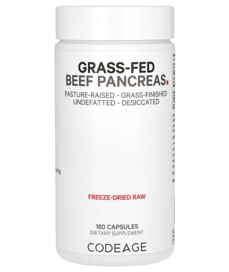 Codeage Grass-Fed Beef Pancreas 180 Capsules (500 mg per Capsule)