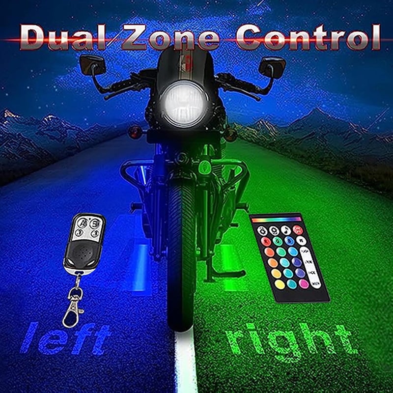 TDE Explorer.Lighting 8 Pcs Motorcycle RGB Lights Strip LED Lighting Kit with Remote Control - Image 5