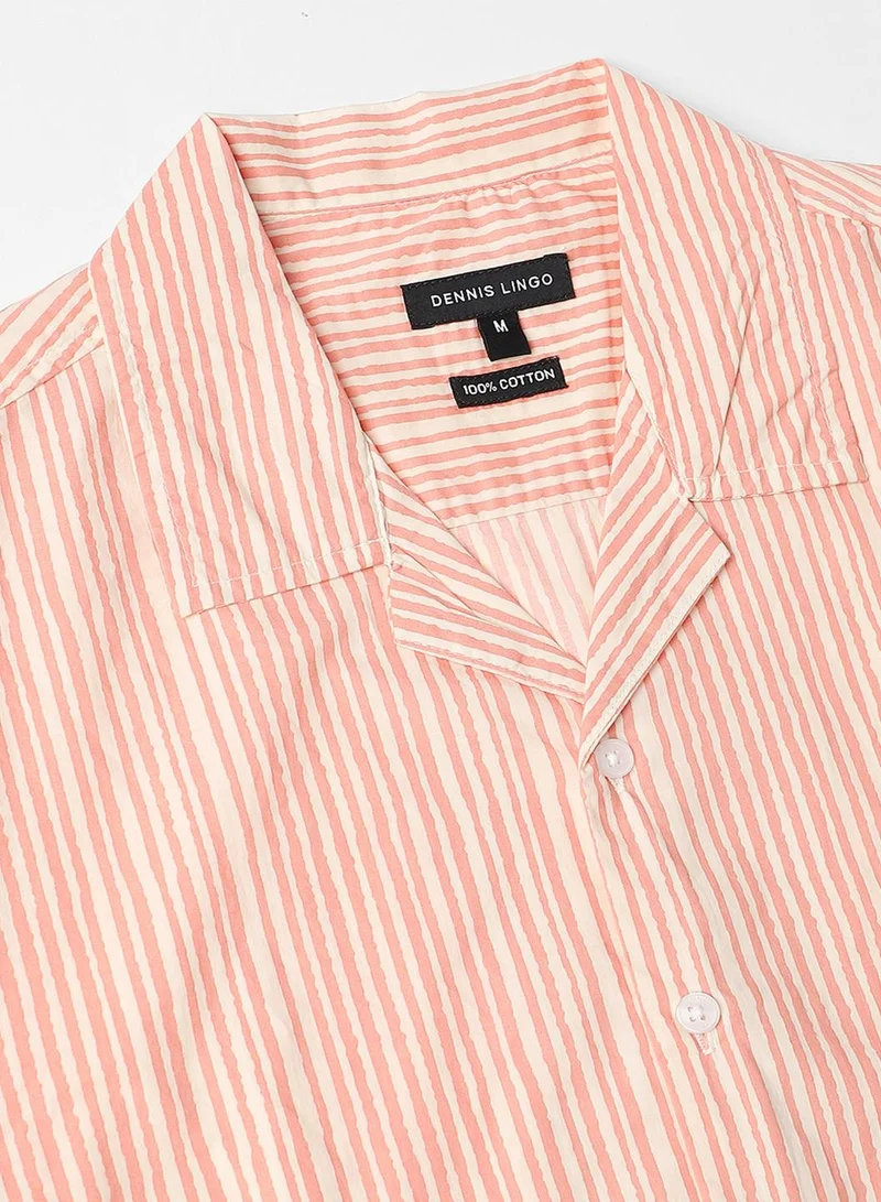 Dennis Lingo Men's Beige 100% Cotton Printed Regular FiT-Shirt
