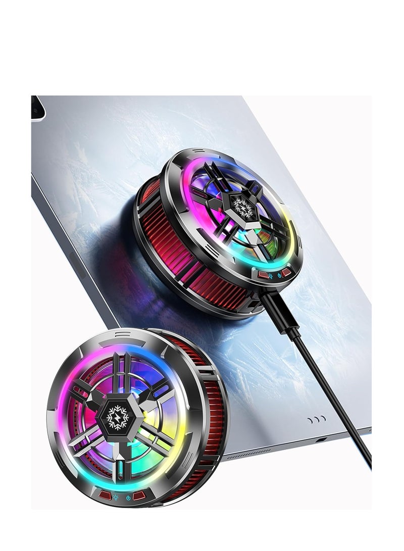 مبرد iPad، مبرد لوحي مغناطيسي لجهاز iPad/Surface pro/Samsung Tab/Steam Deck، متوافق مع Magsafe، مروحة تبريد iPad مع شاشة عرض درجة الحرارة للألعاب المحمولة، البث المباشر على TikTok - Image 1