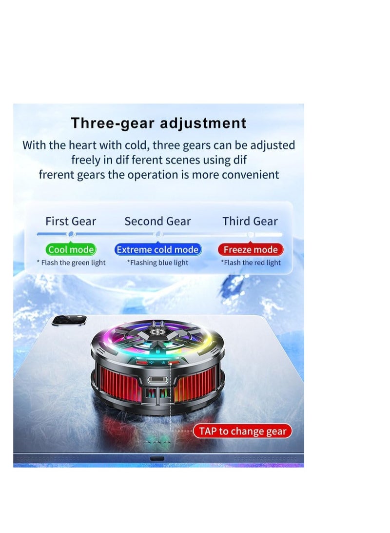 مبرد iPad، مبرد لوحي مغناطيسي لجهاز iPad/Surface pro/Samsung Tab/Steam Deck، متوافق مع Magsafe، مروحة تبريد iPad مع شاشة عرض درجة الحرارة للألعاب المحمولة، البث المباشر على TikTok - Image 4