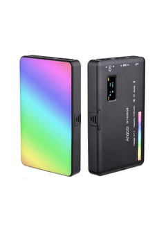 Andoer W140 RGB LED Video Light Rechargeable Photography Fill Light CRI95+ 2500K-9000K Dimmable 20 Lighting Effects with LCD Display Cold Shoe Adapter
