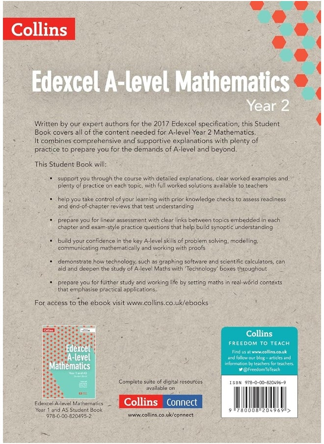 Collins Edexcel A-Level Mathematics - Edexcel A-Level Mathematics Student Book Year 2  - Image 2