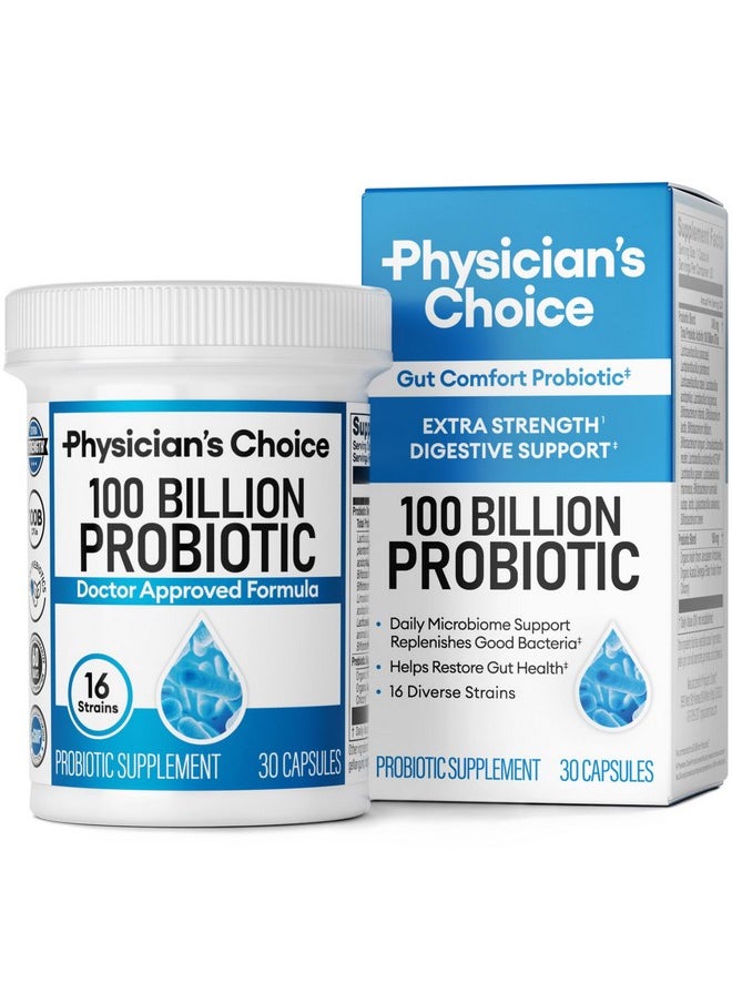 Physician's CHOICE Physician's CHOICE 100 Billion Advanced Probiotic - 16 Strains + Organic Prebiotics - Digestive & Gut Health - Supports Occasional Constipation, Diarrhea, Gas & Bloating - Probiotics for Women & Men  - Image 1