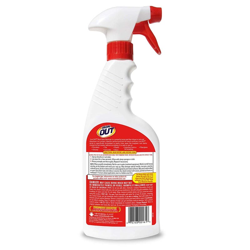 OUT Iron Out Rust Stain Remover Spray Gel, 16 Fl. Oz. Bottle 2 Pack, n/a - Image 2