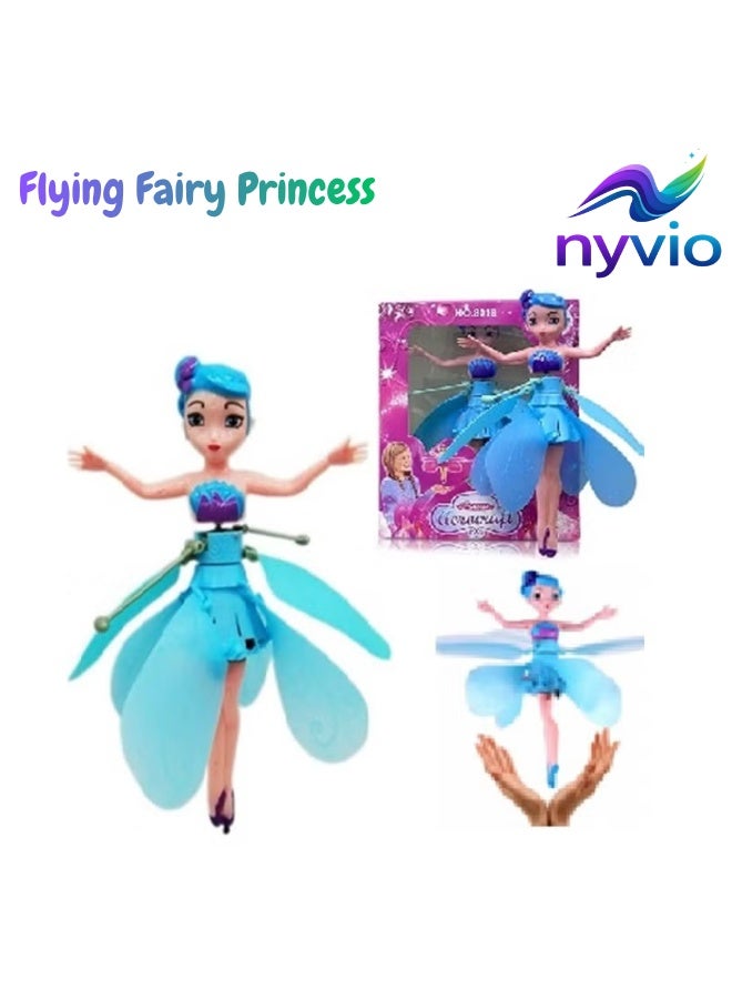 NYVIO Flying Fairy Princess Doll with Infrared Hand Control, LED Light-Up Hovering Toy for Kids & Girls - Image 1