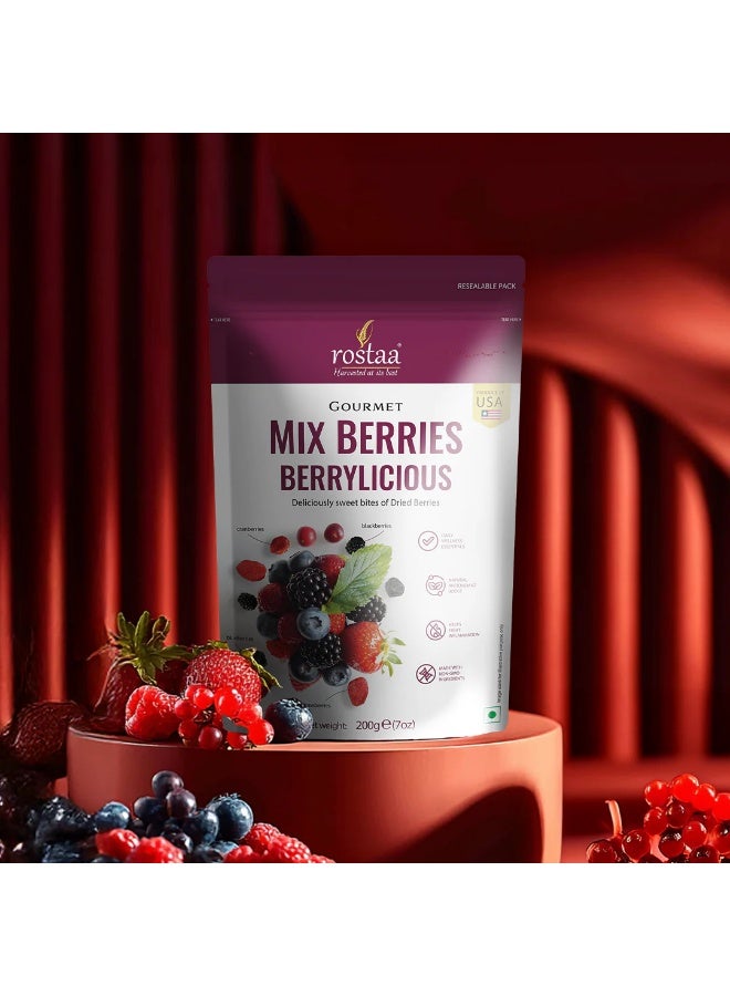 Rostaa Mix Berries Berrylicious 200g – Antioxidant-Rich Dried Fruit & Nut Mix, Healthy Snack - Image 3