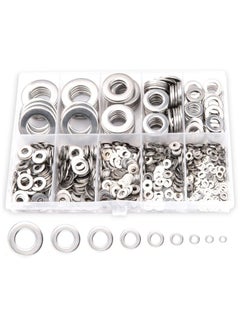 Y&D Assorted Flat Washer Spacers, 800Pcs Stainless Steel 304 Assortment Kit, 9 Sizes M2 M2.5 M3 M4 M5 M6 M8 M10 M12 For Home Decoration, Factory Repair, Kitchen, Automotive Repairing DIY  - Image 1