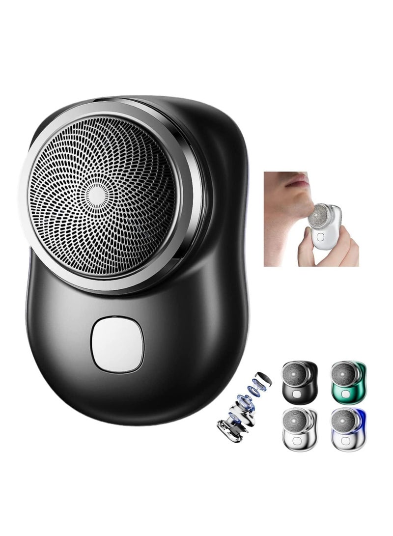 Mini Shaver Electric Shaver,New Pocket Portable Electric Shave, Magic USB Mini Shaver Electric Razor For Men, Rechargeable Travel Razors Men Electric Shaver For Shaving Face (Black) (BLACK) - Image 1