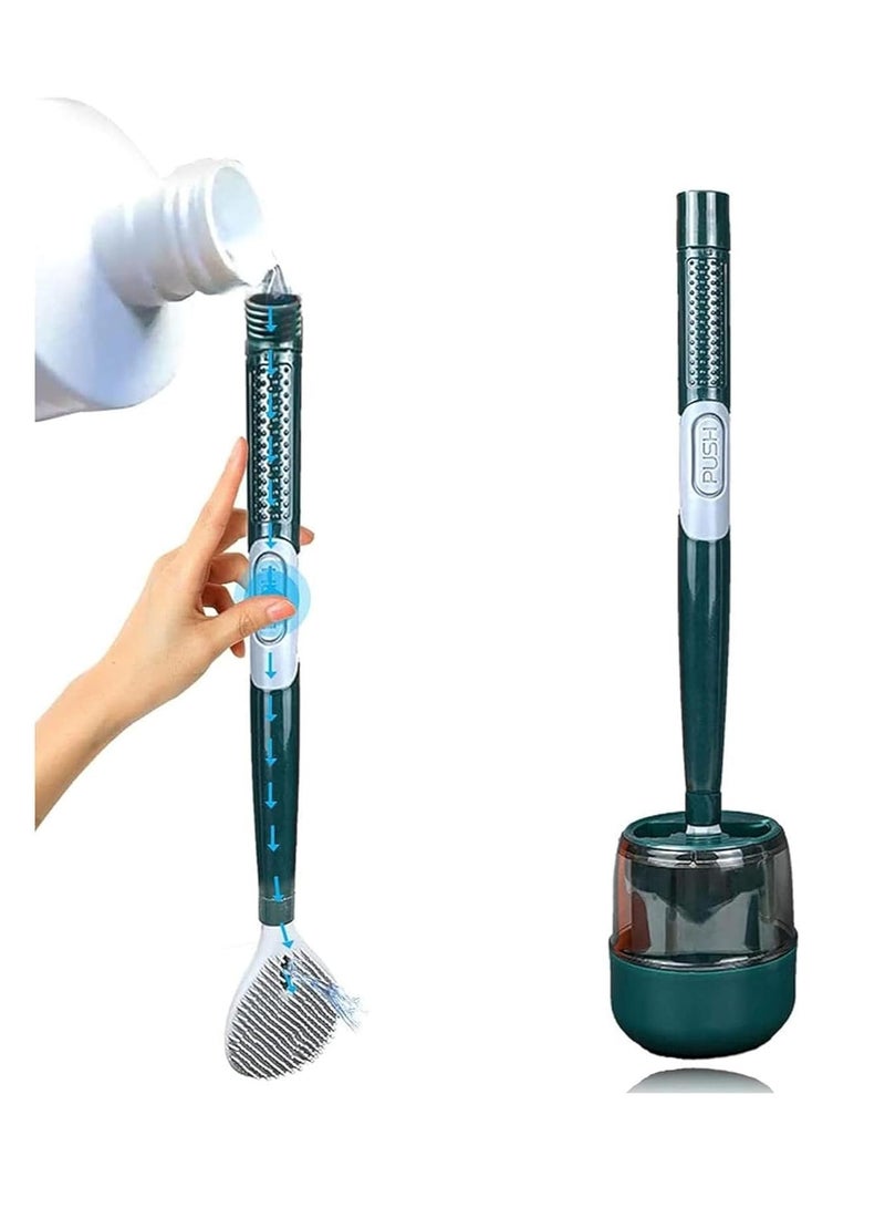 Reko Silicone Toilet Brush, With Soap Dispenser Storage And Holder Set  - Image 1