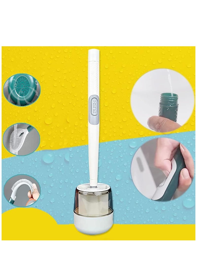 Reko Silicone Toilet Brush, With Soap Dispenser Storage And Holder Set  - Image 2
