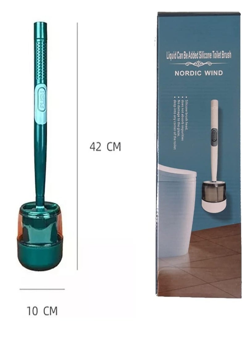Reko Silicone Toilet Brush, With Soap Dispenser Storage And Holder Set  - Image 3