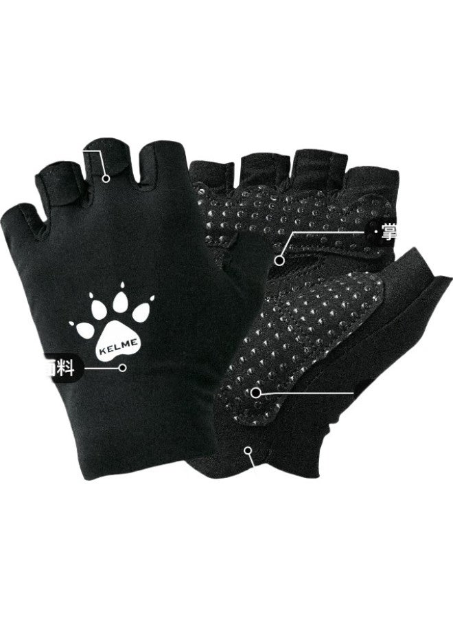 KELME قفازات رياضية للأطفال مضادة للانزلاق لتمارين السحب، البيسبول، ركوب الدراجات، الدراجة المتوازنة، تسلق الصخور، نصف إصبع مضادة للقرح - Image 1