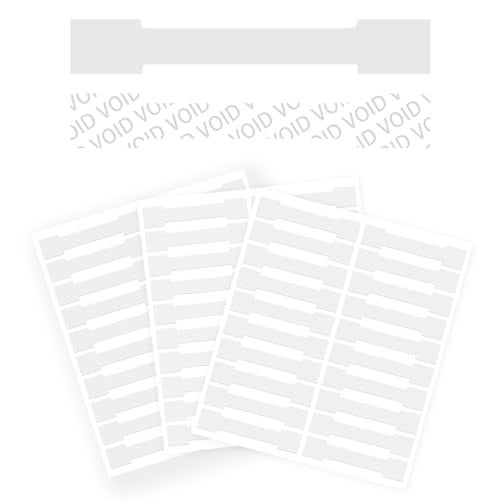 ILMBVM Crystal Clear Sealing Label Transparent Blank Tamper Proof Labels Bone Shape Package Seal Self Adhesive Security Warranty Void Tamper evident Stickers (120pcs) - Image 1