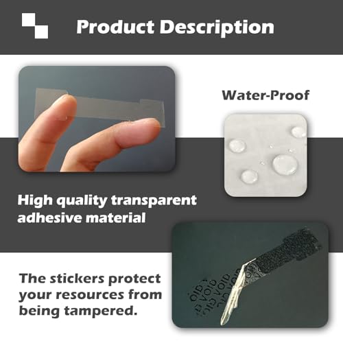 ILMBVM Crystal Clear Sealing Label Transparent Blank Tamper Proof Labels Bone Shape Package Seal Self Adhesive Security Warranty Void Tamper evident Stickers (120pcs) - Image 3