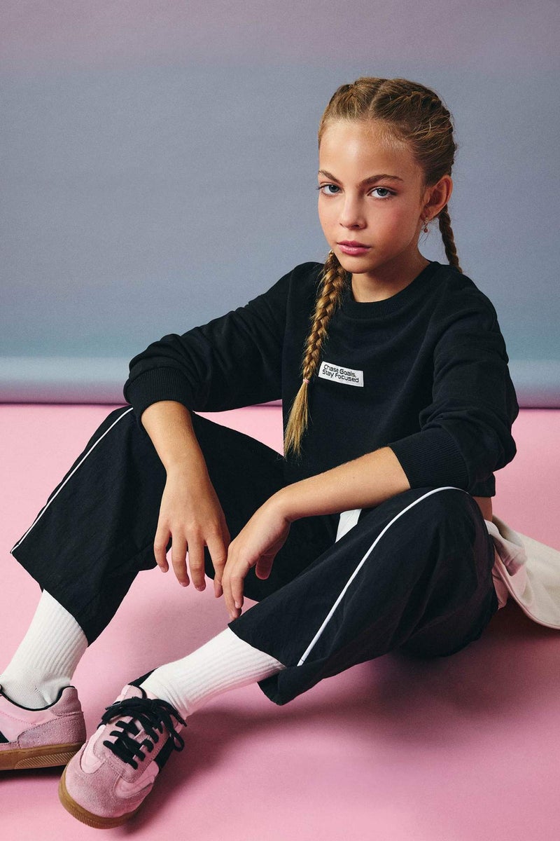 DeFacto Girl Relax Fit Sports Sweatshirt Fabric 2 Piece Sweatshirt - Image 3