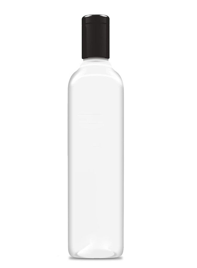 HUNCHA 100ml Squeeze Bottle with Flip Top Cap, Empty BPA-Free Refillable Container For Shampoo, Lotions, Liquid Soap, Creams, Liquid Cosmetic Travel Size, Transparent Bottle, Black Flip-Top,Set of 1 - Image 1