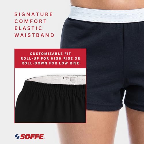 Soffe Womens Authentic Cheer Short, Black, X-Large (2-Pack) - Image 2