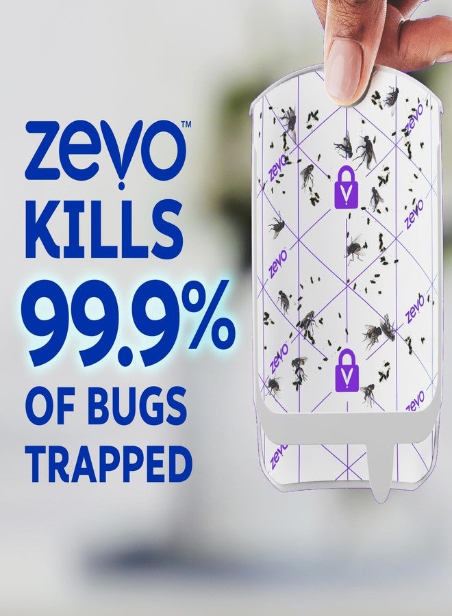 Zevo Flying Insect Trap & 3 Refill Cartridges - Plug in Fly Trap & Indoor Bug Catcher for Gnats, House & Fruit Flies - Blue & UV Light Technology, Mess-Free Alternative to Bug Zapper - Image 5