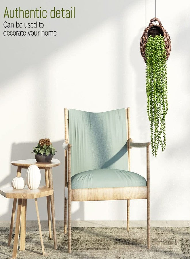 dallisten 6 Pcs Artificial Succulents Hanging Plants, Fake String of Pearls Greenery Plants, Decoration for Wall, Home, Backdrop, Garden, Indoor and Outdoor - Image 5