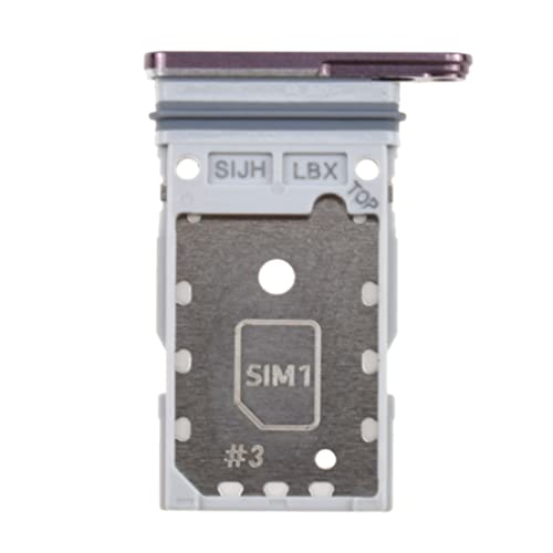 Vekir Dual SIM Card Tray for Samsung Galaxy S22 Ultra 5G SMS908B SIM Card Holder for SMS908B SIM Card Slot Replacement for SMS908U SMS908U1 Burgundy Red - Image 3