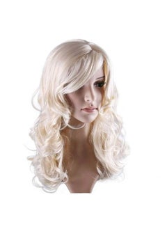 24 Inches Platinum Blonde Wig With Bangs Long Curly Wavy Wig Light Blonde Hair Wigs Women Girls Cosplay Costume Party Wigs - pzsku/ZA6C9B40E843EA84F4C57Z/45/_/1696664545/86212b4c-4634-4c5a-89bc-62d933a0799b