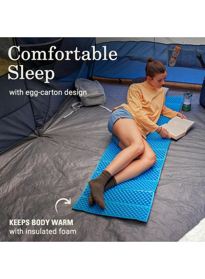 Coleman River Rest Comfortable Rectangular Foam Camping Pad Blue 2157468 - Image 2