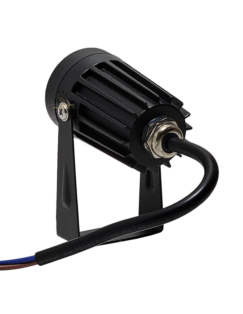 Mufasa 3 Watts Black Body Outdoor LED Rainproof Wall Lamp Long Distance Straight Beam Spot Light, Aluminium Body (Warm White) - Image 2