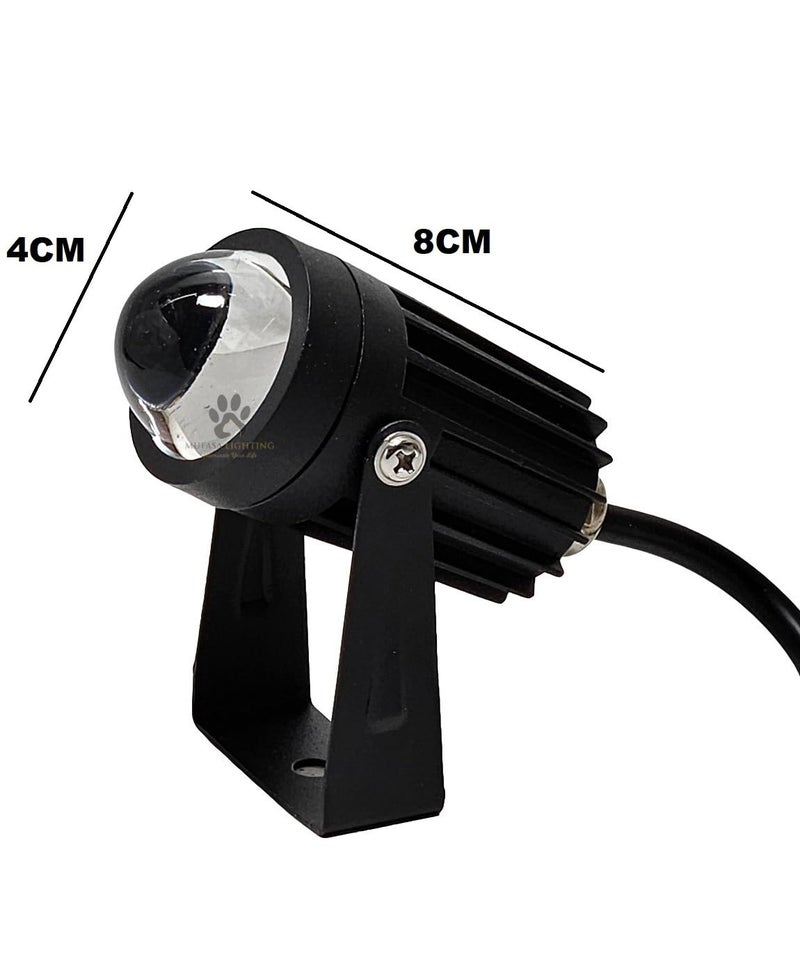 Mufasa 3 Watts Black Body Outdoor LED Rainproof Wall Lamp Long Distance Straight Beam Spot Light, Aluminium Body (Warm White) - Image 3