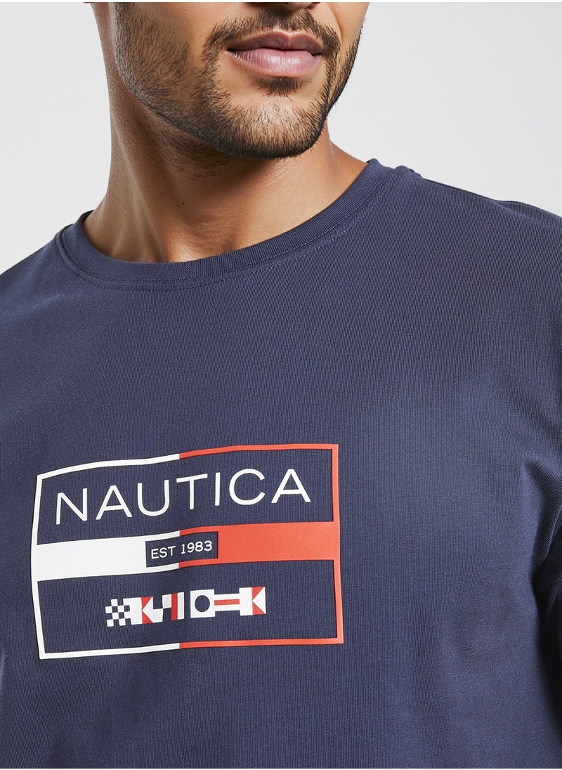 NAUTICA Graphic Regular Fit Premium Cotton Crew Neck T-shirt  - Image 4