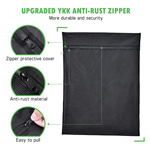 OTraki 2 Pack Mesh Laundry Bags 24 x 32 inch Laundry Garment Bag Mesh Large Lingerie Wash Bags Zippered Garment Washing Net for Underwear Hosiery Blouse Sweater Dress Don't Drying, Melting 140-176℉ - Image 5