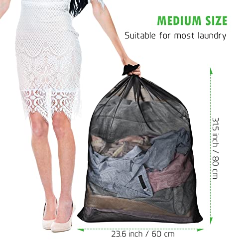 OTraki 2 Pack Mesh Laundry Bags 24 x 32 inch Laundry Garment Bag Mesh Large Lingerie Wash Bags Zippered Garment Washing Net for Underwear Hosiery Blouse Sweater Dress Don't Drying, Melting 140-176℉ - Image 3