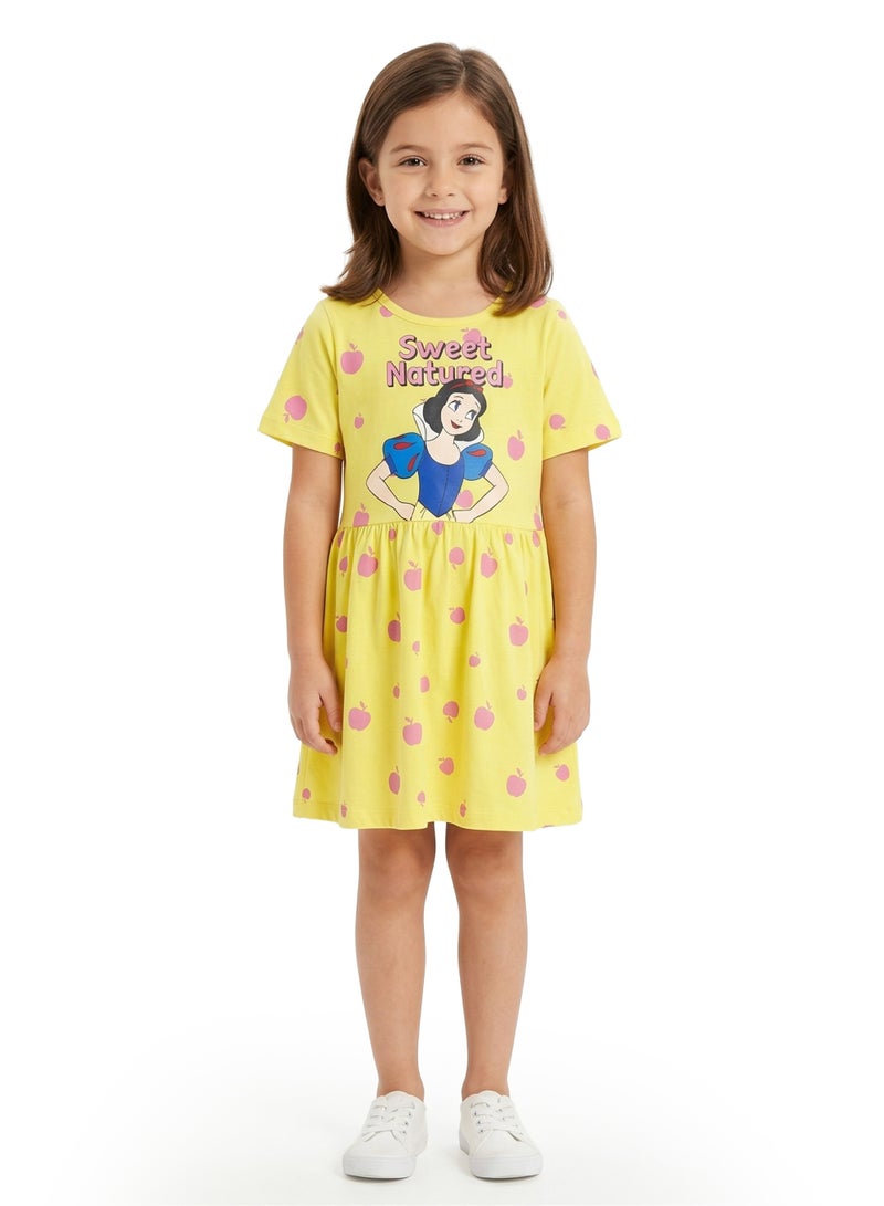 Disney فستان بنات Toddler من ديزني سنو وايت مزخرف بتصميم مناسب وواسع - Image 2