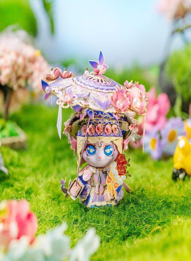 MU 3D Metal Puzzles for Adult Flower Lady Cat Figures Model Kitty Assembling, Metal Models Kits Miniature Building, Hobby Birthday New Year Gifts Home Desk Decor Collectibles - Image 4