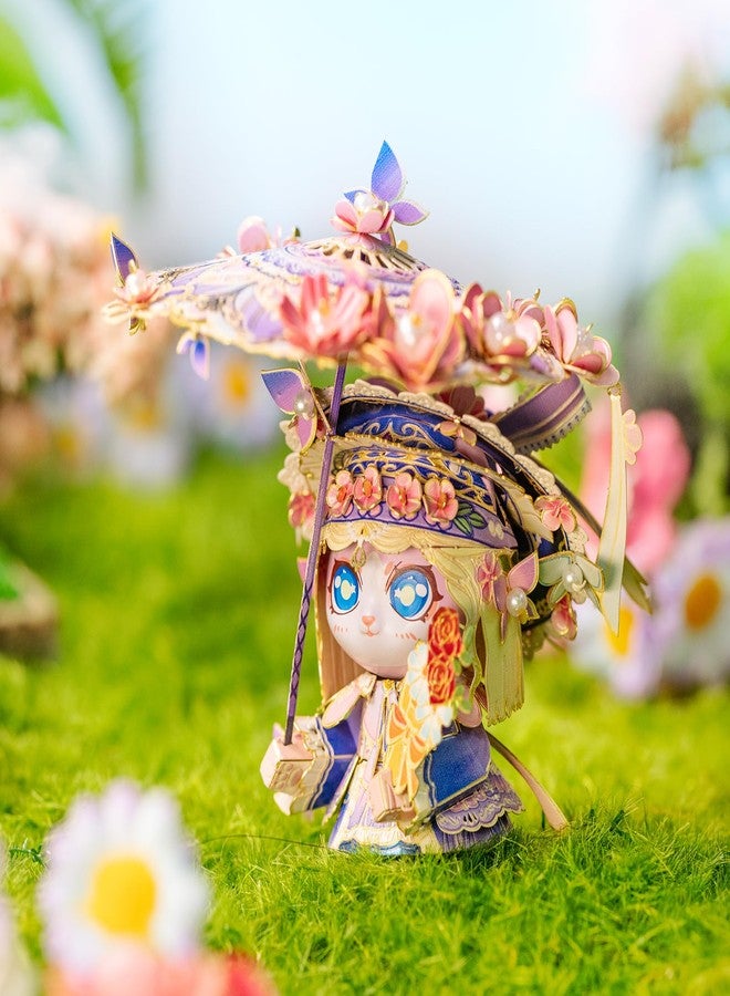 MU 3D Metal Puzzles for Adult Flower Lady Cat Figures Model Kitty Assembling, Metal Models Kits Miniature Building, Hobby Birthday New Year Gifts Home Desk Decor Collectibles - Image 5