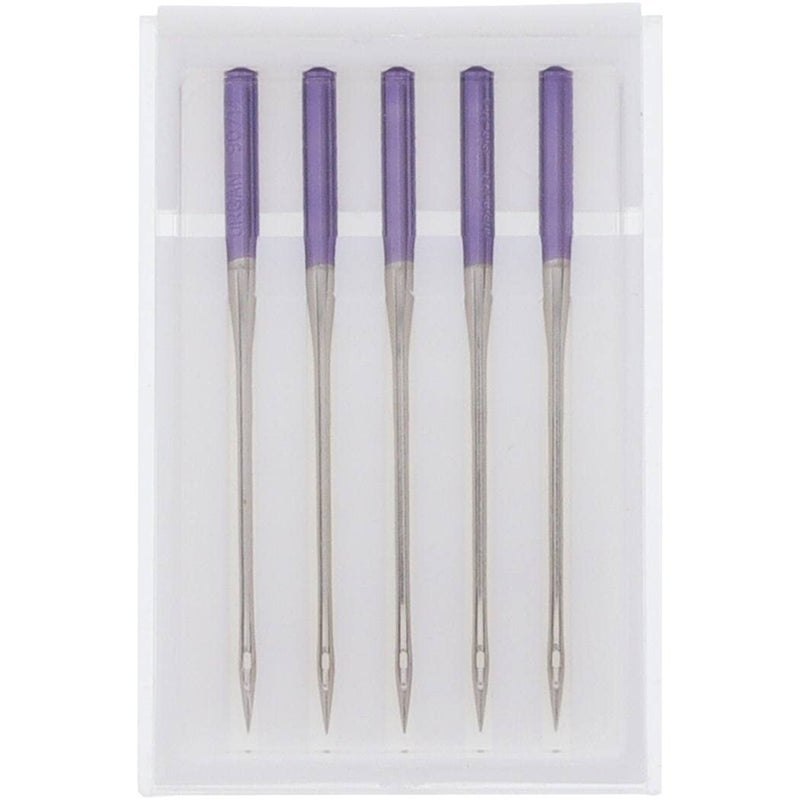 Janome Purple Tip Sewing Machine Needles, Size 90/14, Great for Heavy Fabrics and Sewing Across the Hem - 5 Needles per Pack - Image 2