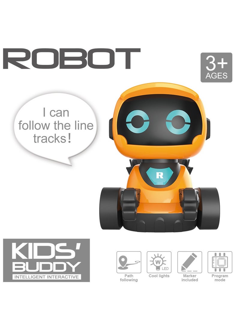 General - Drawing Robot Toys - Magic Induction Robot with Battery, Toys with Markers Along Black Lines, Children's Learning and Educational Toys - Image 1