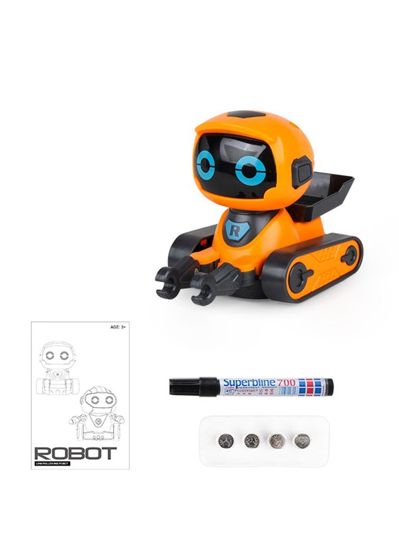 General - Drawing Robot Toys - Magic Induction Robot with Battery, Toys with Markers Along Black Lines, Children's Learning and Educational Toys - Image 1