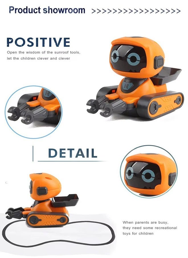 General - Drawing Robot Toys - Magic Induction Robot with Battery, Toys with Markers Along Black Lines, Children's Learning and Educational Toys - Image 1